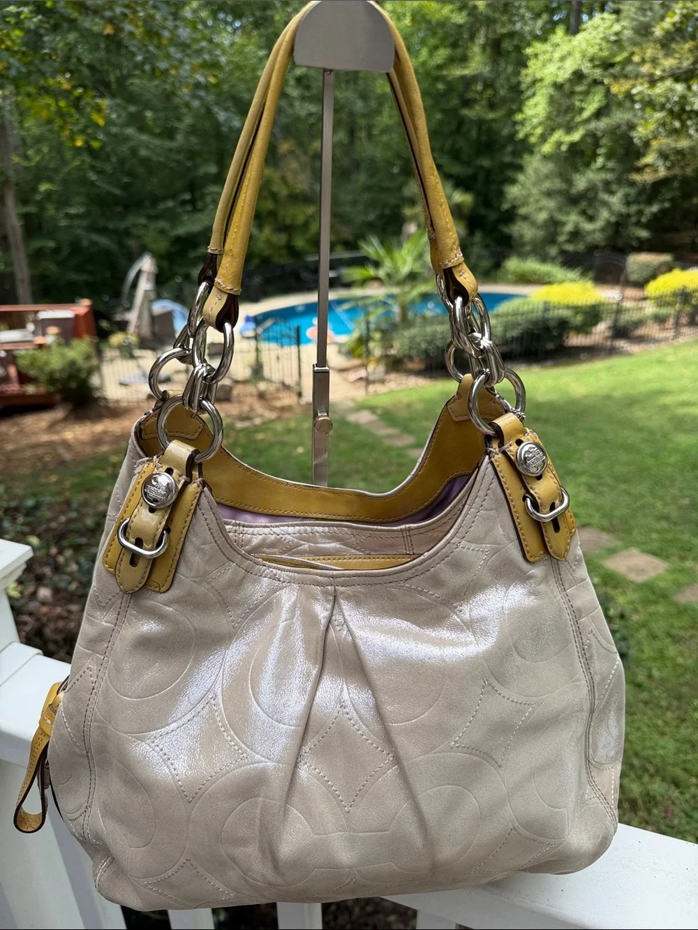 Coach Y2K Mia Signature Sateen Shimmer Maggie Shoulder Bag – Style E1069-15727